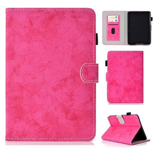 Amazon Kindle Paperwhite 4 2018 Housse, Saturcase Style Rtro Pu Cuir Magntique Flip Portefeuille Support Porte-Carte Protecteur Coque Housse tui Pour Amazon Kindle Paperwhite 4 2018 (Rose)