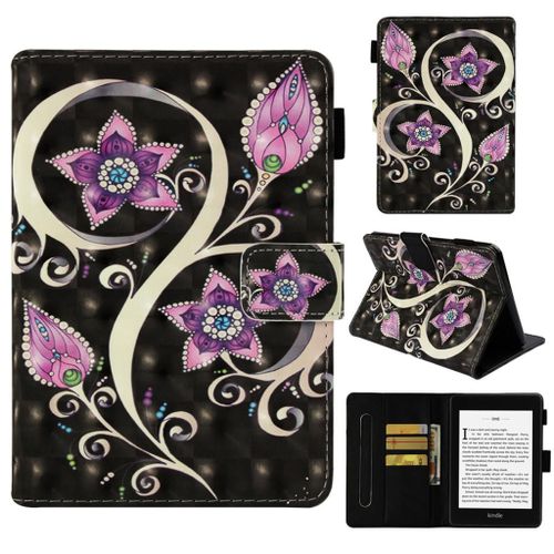 Amazon Kindle Paperwhite 4 Coque, Saturcase Beau 3d Pu Cuir Magntique Flip Portefeuille Support Porte-Carte Protecteur Coque Housse tui Pour Amazon Kindle Paperwhite 4 2018 (Yce-3)