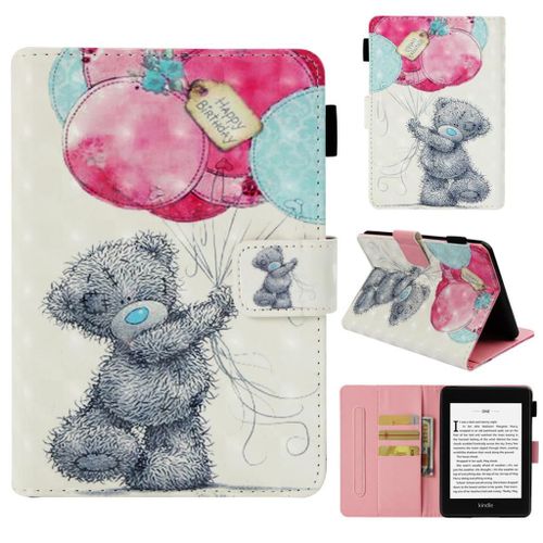 Amazon Kindle Paperwhite 4 Coque, Saturcase Beau 3d Pu Cuir Magntique Flip Portefeuille Support Porte-Carte Protecteur Coque Housse tui Pour Amazon Kindle Paperwhite 4 2018 (Yce-6)