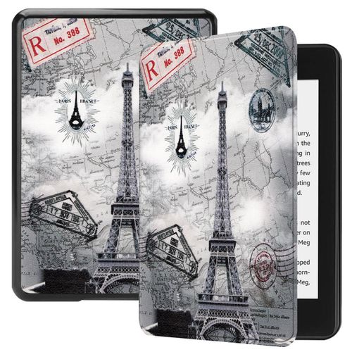 Amazon Kindle Paperwhite 4 Coque, Saturcase Beau Pu Cuir Flip Folio Ultra Mince Poids Lger Housse tui Coque Avec Fonction Veille / Rveil Automatique Pour Amazon Kindle Paperwhite 4 2018 (Kn-2)