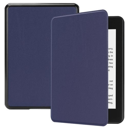 Amazon Kindle Paperwhite 4 Coque, Saturcase Pu Cuir Flip Folio Ultra Mince Poids Lger Housse tui Coque Avec Fonction Veille / Rveil Automatique Pour Amazon Kindle Paperwhite 4 2018 (Bleu Fonc)