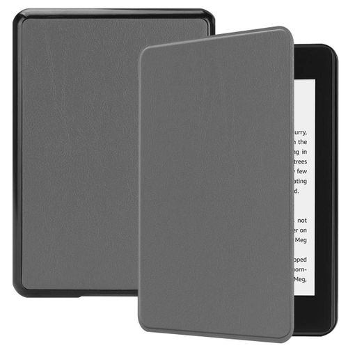Amazon Kindle Paperwhite 4 Coque, Saturcase Pu Cuir Flip Folio Ultra Mince Poids Lger Housse tui Coque Avec Fonction Veille / Rveil Automatique Pour Amazon Kindle Paperwhite 4 2018 (Gris)