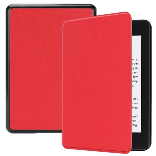 Amazon Kindle Paperwhite 4 Coque, Saturcase Pu Cuir Flip Folio Ultra Mince Poids Lger Housse tui Coque Avec Fonction Veille / Rveil Automatique Pour Amazon Kindle Paperwhite 4 2018 (Rouge)
