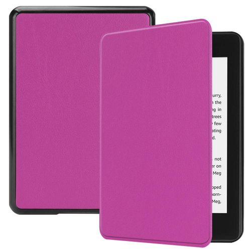 Amazon Kindle Paperwhite 4 Coque, Saturcase Pu Cuir Flip Folio Ultra Mince Poids Lger Housse tui Coque Avec Fonction Veille / Rveil Automatique Pour Amazon Kindle Paperwhite 4 2018 (Violet)