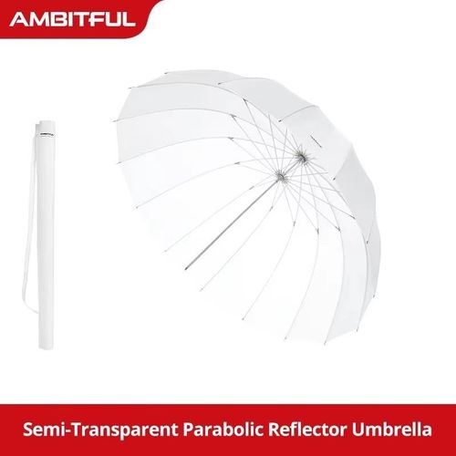 AMBITFUL de profondeur Parabolique noir argent blanc parapluie rflchissant Studio lumire parapluie diffuseur couverture tissu - Type [Transparent Kit 1]-130cm