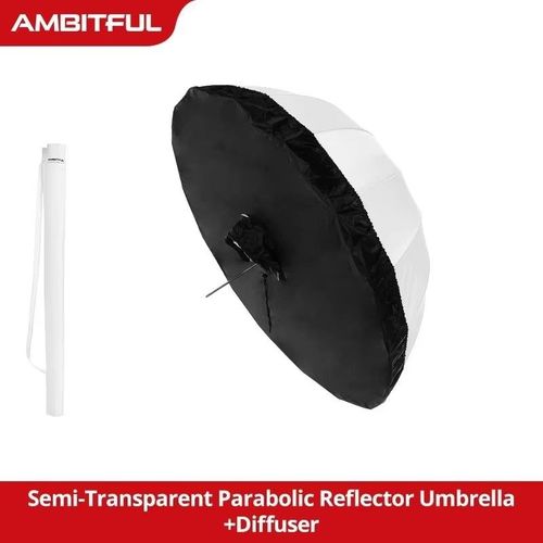 AMBITFUL de profondeur Parabolique noir argent blanc parapluie rflchissant Studio lumire parapluie diffuseur couverture tissu - Type [Transparent Kit 2]-130cm