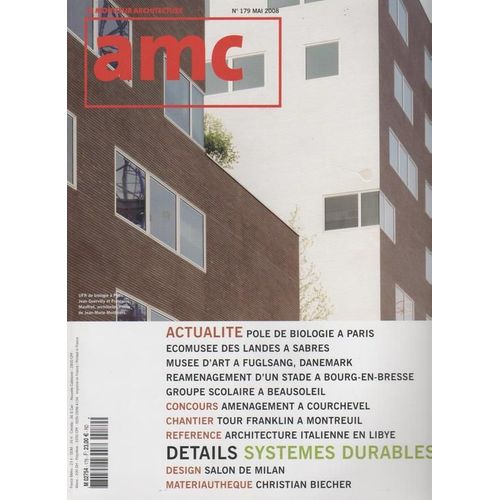 Amc   N 179 : Architecture Italienne En Lybie, Bruno Mader, Tony Fretton, Design Milan...