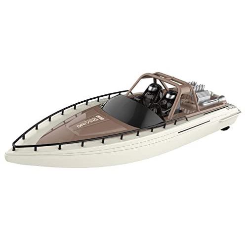 Amewi Aimee Speed Boot 26101 380 Mm 15 Km H 2 4 Ghz Rtr Marron Blanc Cr Me