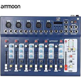 Ammoon F7.2 7 Canaux Audio Mixer Microphone ligne Portable Table de mixage 3 