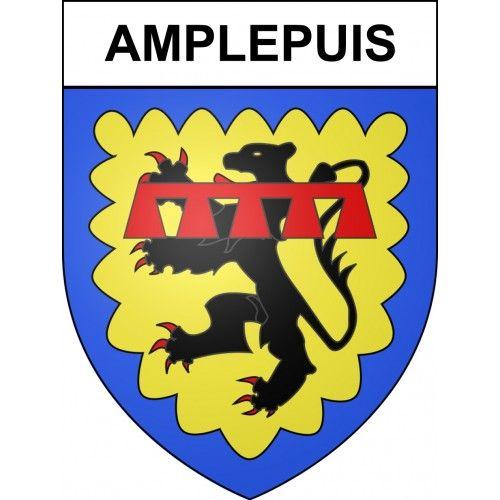 Amplepuis 69 Ville Sticker Blason cusson Autocollant Adhsif - 12 Cm