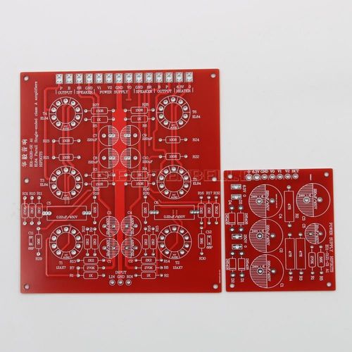 Amplificateur Audio stro parallle AN OTO EL84  une extrmit, PCB avec carte d'alimentation PCB
