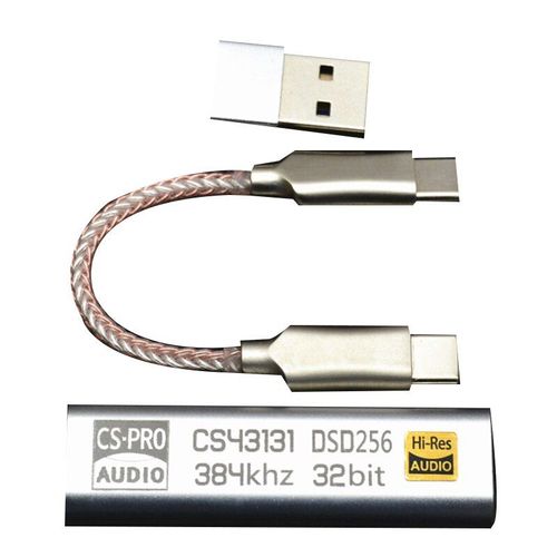 Amplificateur De Casque Portable Usb, Type C  3.5mm Dsd256 Pour Iphone Et Android, Adaptateur Dac Cirrus Logic Hifi Pc Ios Win10