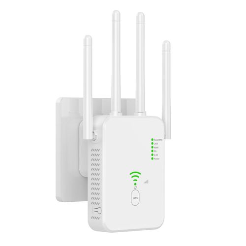 Amplificateur de signal WiFi 1200Mbps WiFi Extender pour la maison 6000 pieds carrs et 35 appareils, amplificateur de signal extrieur double bande 2.4G/5G avec port Ethernet
