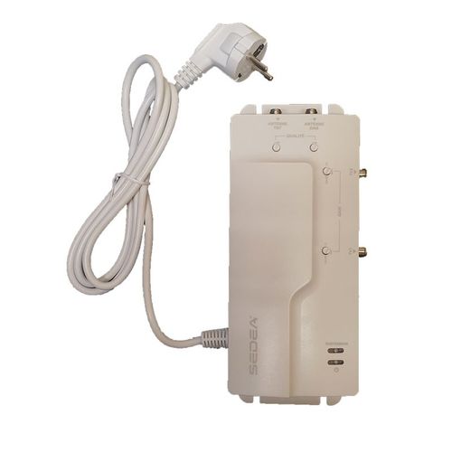 AMPLIFICATEUR DISTRIBUTEUR 2 ENTRES TNT ET DAB (FM) 2 SORTIES TV GAIN 30 DB