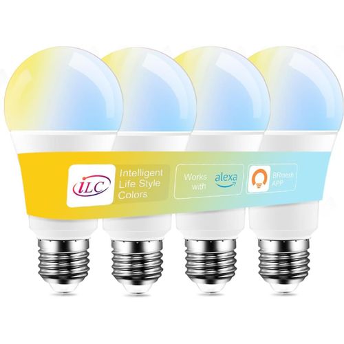 Ampoule Connecte Alexa 12w E27, Ampoule Led Intelligente, Compatible Avec Alexa (Appareils Echo Requis), 2700k-6000k Commande Vocale (4-Pack)[Amp743394]