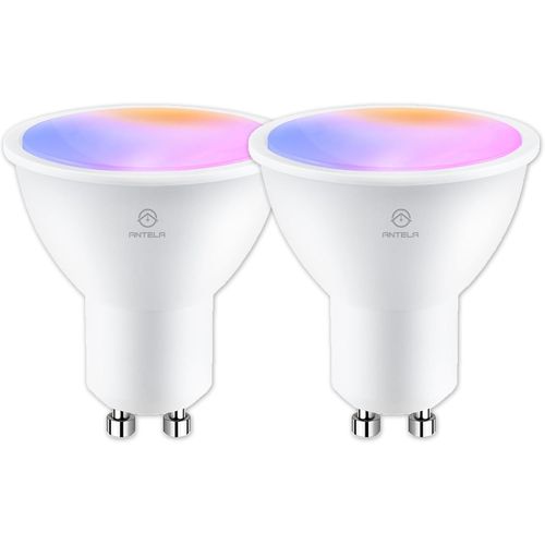 Ampoule Connecte Gu10 Wifi 5w 400lm Led Rgb 2700k-6500k Compatible Avec Alexa/Google Home, App Tlcommande, Contrle Vocal,2pcs[Amp746512]