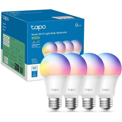 Ampoule Connecte Wifi, Ampoule Led E27 Multicolore 2500k-6500k, Dimmable 8.7 W 806lm, Compatible Avec Alexa Et Google Home, Commande Vocale, Economie D'nergie, L530e(4-Pack)[Amp740023]