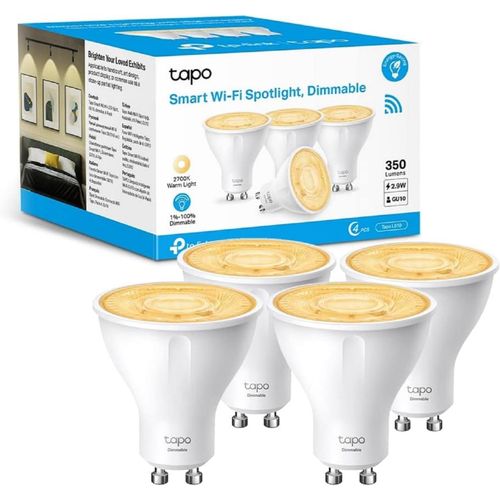 Ampoule Connecte Wifi, Ampoule Led Gu10, Blanc Chaude 2700k, Dimmable 350 Lumens, 2.9 W quivalent  50w, Economie D'nergie, Compatible Avec Alexa Et Google Home, L610(4-Pack)[Amp741316]