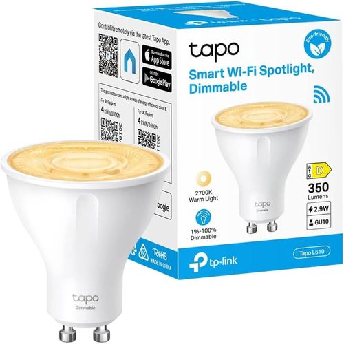 Ampoule Connecte Wifi, Ampoule Led Gu10, Blanc Chaude 2700k, Dimmable 350 Lumens, 2.9 W quivalent  50w, Economie D'nergie, Compatible Avec Alexa Et Google Home, L610[Amp741317]
