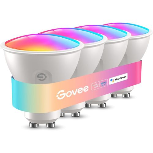 Ampoule Connecte Wifi, Ampoule Led Gu10 Rgbww Fonctionne Avec Matter, Alexa Et Google Home, Lampe Gu10 Intelligente 400lm Dimmable, 16 Millions De Couleurs, Synchronisation De Mus[Amp741871]