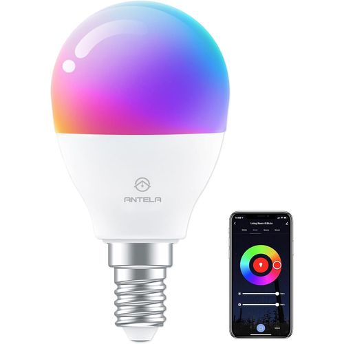 Ampoule Connecte Wifi G45 E14 4.5w Ampoule Led Intelligente Rgb+Cct 2700k-6500k Compatible Avec Alexa, Google Home, App Tlcommande, Commande Vocale[Amp747840]