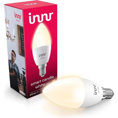 Ampoule Connecte Zigbee E14 Bougie, Fonctionne Avec Hue* Et Alexa (Pont Requis), Ampoule Blanc Chaud, Led Lampe, Intensit Variable, 470 Lumens - 1 Pack[Amp747349]