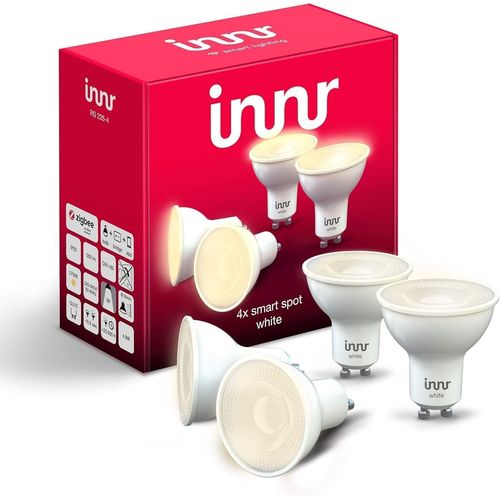Ampoule Connecte Zigbee Gu10, Fonctionne Avec Hue* Et Alexa (Pont Requis), Spot Blanc Chaud, Led Lampe, Intensit Variable, 380 Lumens - 4 Pack[Amp744590]