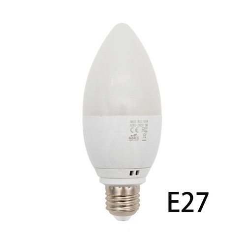 Ampoule De Bougie Intelligente Wifi E14/E27 Rgb, Prise En Charge D'alexa/Google Home/Ifttt, Haut-Parleur Intelligent, Commande Vocale, Dcoration De Lumires Led 5w