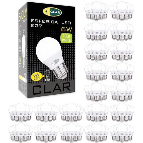 Ampoule E27 Led 6w, Ampoules Led E27 A Vis, quivalent  40w-50w, Petite Ampoule Led E27, Lot Ampoule Led E27 6w, Blanc Froid 6000k (Pack 100)[Den5283476]