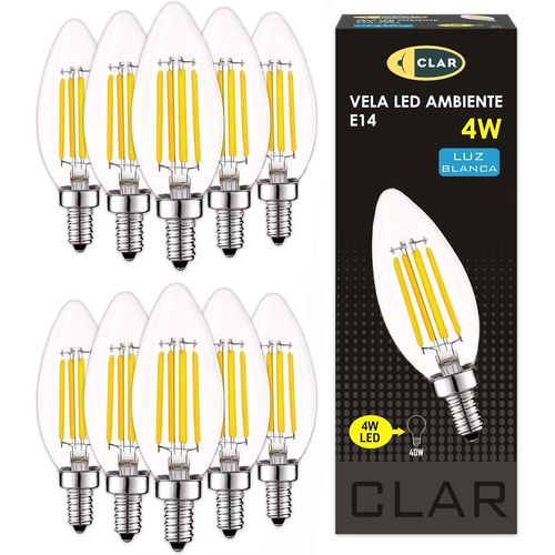 Ampoule Flamme, Ampoule Flamme E14, Ampoule Flamme Petit Culot  Vis, Ampoule Flamme Led, Ampoule Led Flamme E14, Ampoule Filament E14, Ampoule Led E14, Led E14 4000k (6w Pack 10)[Den5282261]