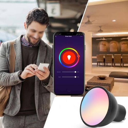 Ampoule Intelligente Gu10, 6w, Contrle Vocal, Variable, Wifi, Tasse Lumineuse Intelligente, Compatible Avec Alexa/Google