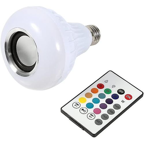 Ampoule Led Avec Haut-Parleur Bluetooth, 12 W E27 Rvb  Changement Sans Fil Lecteur De Musique Avec Tlcommande 24 Touches