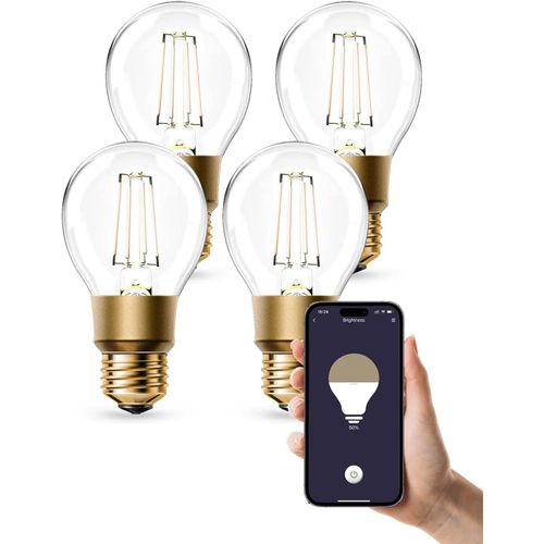 Ampoule Led Connecte, E27 Ampoule  Filament Edison Intelligente Compatible Avec Alexa Et Google Home, 810 Lm Ampoule Wifi Dimmable Blanc Chaud 2700k[Amp744786]