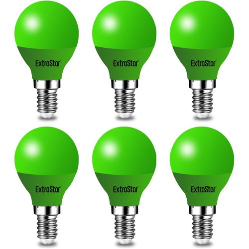 Ampoule Led Couleur E14 4w quivalente 40w Ac 220v-240v, Ampoules Guirlande Couleur Led G45, Orange Rouge Jaune Bleu Vert Pour Lumires De Nol De Patio Extrieur (Vert, Lot De 6)[Amp743634]