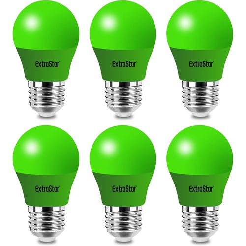 Ampoule Led Couleur E27 4w quivalente 40w Ac 220v-240v, Ampoules Guirlande Couleur Led G45, Orange Rouge Jaune Bleu Vert Pour Lumires De Nol De Patio Extrieur (Vert, Lot De 6)[Amp743637]