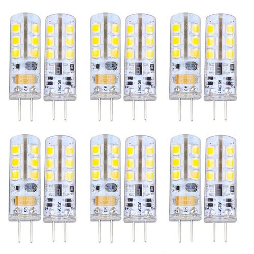 Ampoule Led G4 3w 12v/Ac220v 3014smd 24led 5w 7w 12w, Blanc Chaud/Froid, Lustre D'angle 360 Degres, Lampe De Remplacement Halogene, 6 Pieces - Led Ampoules Et Tubes