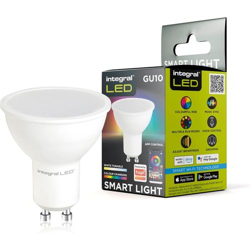 Ampoule Led Gu10 Lot De 2 Variation Couleur Wifi 2,4ghz - Blanc Chaud, Froid Et Lumire Du Jour 2700k-6500k, 350lm, 4,9w (quivalent 50w) & Application Et Compatible Alexa & Google[Amp748989]