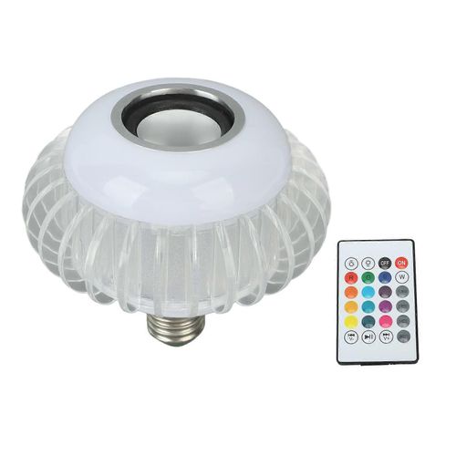 Ampoule Led Intelligente Haut-Parleur DAmpoule Bluetooth Sans Fil E27 Ampoule  Changement De Couleur Rvb Avec Tlcommande  24 Touches