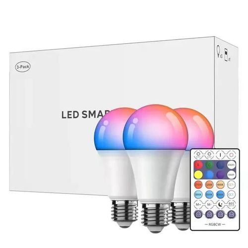 Ampoule Led Lampe Intelligente Rgbw Bluetooth Avec Tlcommande/ Lampe Musicale / Contrle Bluetooth Multicolore