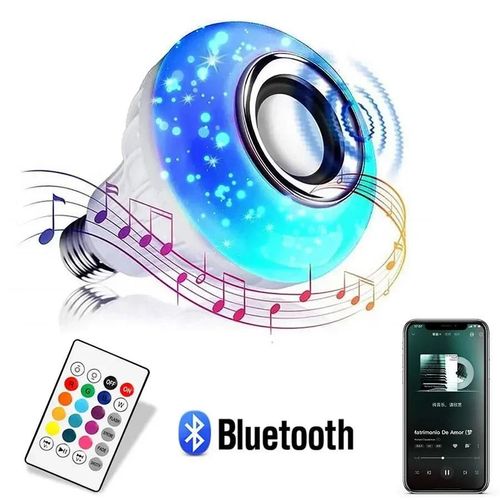 Ampoule Led12w Ac 85-265v E27 Rgb, Changement Multicolore, Haut-Parleur Bluetooth, Fonction De Lecture De Musique, Dcoration De Fte Pour Chambre  Coucher, 3 Pices-2 Pices-Bluetooth Rgb