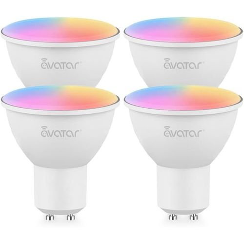 Ampoule Wifi Connecte Gu10, Ampoule Intelligente Wifi Connece Alexa Et Google Home,Rgbcw 500lm 5w(=50w Ampoule Halogne) Multicolore Dimmable Aucun Concentrateur Requis, 4 Pices[M1164]