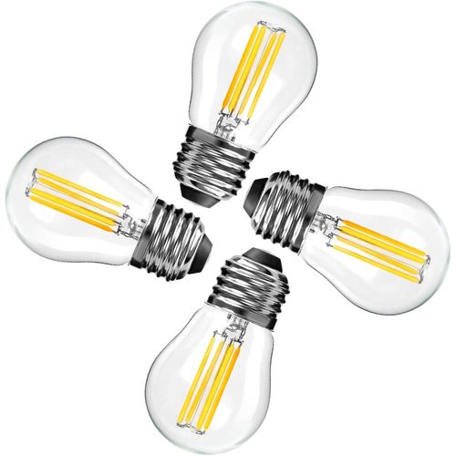 Ampoules Led  Vis E27, Ampoules Led 6w G45 En Verre  Intensit Variable, quivalent 60w 2700k Ampoules Balles De Golf Blanc Chaud Pour Lampe De Table, Ventilateurs De Plafond 4 Pack[X2066]