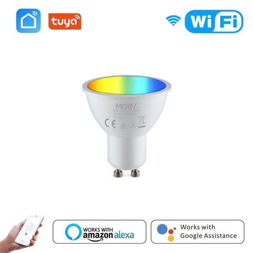 Ampoules Tuya Wifi Smart Led Gu10 Rgbw C + W Blanc 5w, Lampes  Intensit Variable, Application Smart Life, Tlcommande, Fonctionne Avec Alexa Google Home