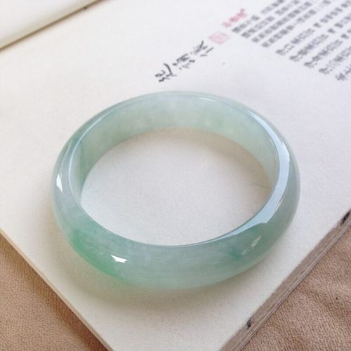 Amulette En Jade Vert Clair Sculpt  La Main Pour Hommes Et Femmes, Bracelet  La Mode, Cadeaux Porte-Bonheur, Offre Spciale, Bangle54-62mm