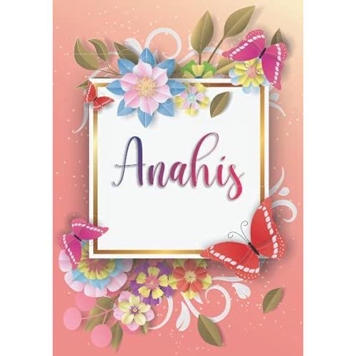 Anahs: Cuaderno De Notas A5 | Nombre Personalizado Anahs | Regalo De Cumpleaos Para La Esposa, Mam, Hermana, Hija .. | Diseo: Mariposa | 120 Pginas Rayadas, Formato A5 (14.8 X 21 Cm)   de Publishing, Angelica Aurora ES  Format Broch 