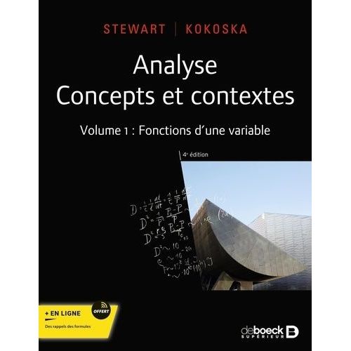 Analyse, Concepts Et Contextes - Volume 1, Fonctions D'une Variable    Format Grand Format 