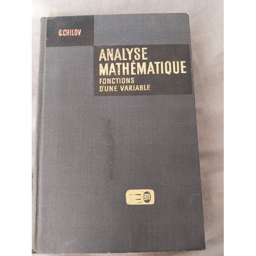 Analyse Mathmatique,Fonction D'une Variable    