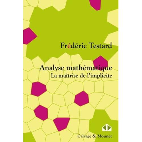 Analyse Mathmatique - La Matrise De L'implicite   de Testard Frdric  Format Broch 