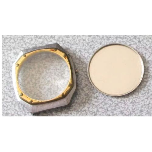 Ancien Boitier De Montre Maty-Fond Diamtre 3cm + Support Avec Sa Vitre (Remontoir Cass)-Modle Ayant Plus De 50 Ans Conforme Aux Photos Jointes