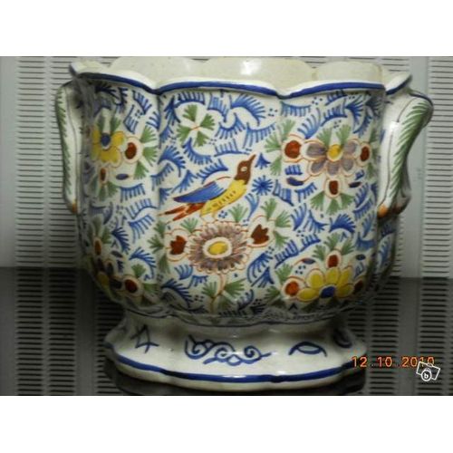 Ancien Cache Pot Delft 18Siecles